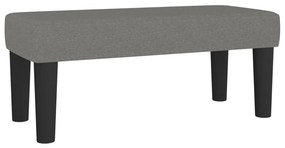 vidaXL Κρεβάτι Boxspring με Στρώμα Σκούρο Γκρι 120x200 εκ. Υφασμάτινο