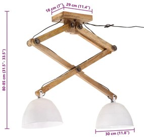 Φωτιστικό Οροφής 25 W Λευκό 29x18x85 εκ. Ε27 - Λευκό