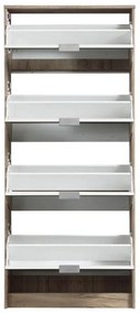 Παπουτσοθήκη Hugo 24 με Καθρέπτη Γκρί Δρύς 67x28x155 εκ. 67x28x155 εκ.
