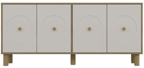 Μπουφές Deren Bohem 475OLV3127 180x35x78,6cm Oak-White Particle Board, Melamine