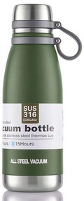 Μπουκάλι Θερμός με Ιμάντα Μεταφοράς 600ml JB-6063 Πράσινο