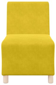 vidaXL Καναπέδες 3 pcs Κίτρινο 55 x 74 x 82 εκ. Βελούδο