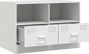 vidaXL Έπιπλα Τηλεόρασης 2 τεμ. Λευκό 67 x 39 x 44 εκ. από Χάλυβα