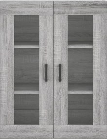 vidaXL Ντουλάπι Γκρι Sonoma 69,5 x 34 x 180 εκ. Επεξεργασμένο Ξύλο