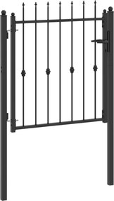 vidaXL Πύλη Φράχτη ASTEN 100 x 100 cm Κλειδώσιμο Μέταλλο Μαύρο