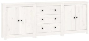 Ντουλάπι Λευκό 210 x 35 x 80 εκ. από Μασίφ Ξύλο Πεύκου 3114070
