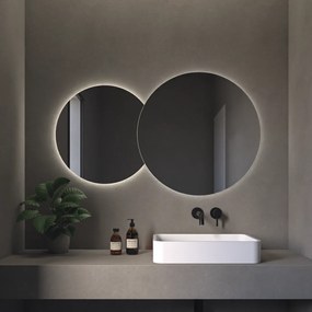 Double Eye 110x70 - Καθρέπτης μπάνιου Led - Χωρίς On/Off