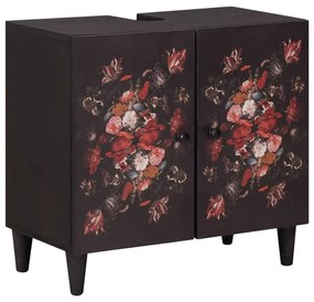 vidaXL Ντουλάπι νιπτήρα Πολύχρωμο 62 x 33 x 58 εκ. Στερεό ξύλο μάνγκο