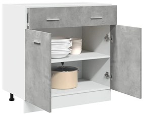 Ντουλάπι με Συρτάρια "Lyon" Γκρι Σκυρόδεμα 80x46x81,5 εκ. από Τεχνητό Ξύλο