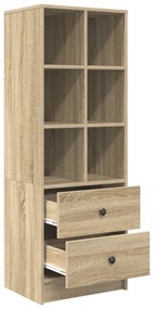 vidaXL Ράφι Σομόνα Δρυ Σομόνα Δρυ MDF Μεγάλο Ράφι Ορθογώνιο Μοντέρνο