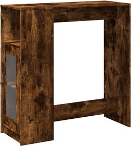 vidaXL Τραπέζι Μπαρ με Ράφια Δρυς 101x40x103,5 εκ. Επεξεργ. Ξύλο