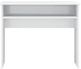 vidaXL Γραφείο Γυαλιστερό Λευκό 90 x 50 x 74 εκ. από Επεξ. Ξύλο
