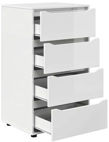 vidaXL Ντουλάπες Αποθήκευσης 2 pcs Υψηλής γυαλάδας λευκό