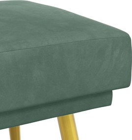 vidaXL Διπλή Επίστρωση Πάγκος Θαλασσί 120 x 45 x 46 εκ Βελούδο
