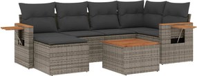 vidaXL Patio Sofa Set 6-θέσια Grey