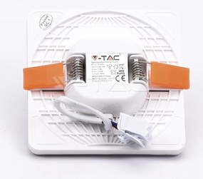 LED V-TAC Πάνελ mini 24W SAMSUNG Chip Τετράγωνο Ρυθμιζόμενο Θερμό Λευκό 742
