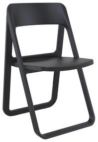 Καρέκλα Πτυσσόμενη DREAM Μαύρο PP 48x52x82cm