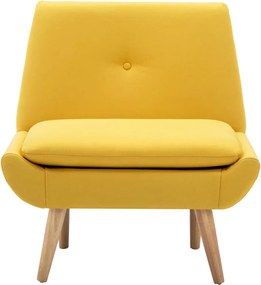 vidaXL Πολυθρόνα Χωρίς Μπράτσα Κίτρινη Υφασμάτινη