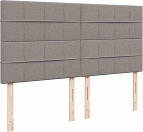 vidaXL Κρεβάτι Boxspring με Στρώμα Taupe 180x200 εκ. Υφασμάτινο