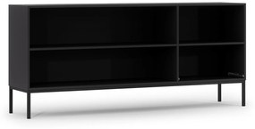 Σιφονιέρα Elyria C100, Μαύρο ματ, Artisan βελανιδιά, Με συρτάρια και ντουλάπια, 80x120x40cm, 38 kg | Epipla1.gr