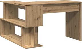 vidaXL Γραφείο Γωνιακό Τεχνίτης Δρυς 200,5x50x76 εκ Επεξεργασμένο Ξύλο