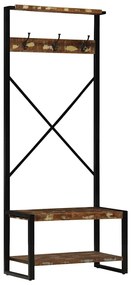 Ράφι για ρούχα Πολύχρωμο 80x40x190 cm Ξύλο μασίφ ανακυκλωμένο