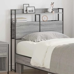 vidaXL Κεφαλάρι Αποθήκης με ράφι Γκρι sonoma 80 cm Επεξεργασμένο ξύλο