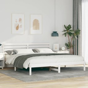 vidaXL Σκελετός Κρεβατιού Λευκό 180 x 200 cm Συμπαγές ξύλο πεύκου