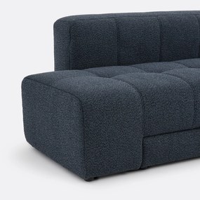 Ευθύς καναπές 5 θέσεων, 4 σε 1, από λεπτό boucle, FANO