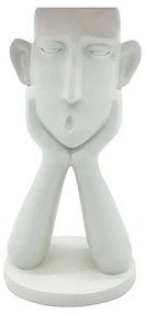 Βάζο Φιγούρα Romance 1 021874 12,8x8,8xH25,8cm White Πολυρεσίνη