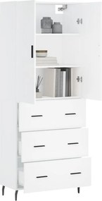 vidaXL Ντουλάπι Λευκό 69,5x34x180 εκ. από Επεξεργασμένο Ξύλο