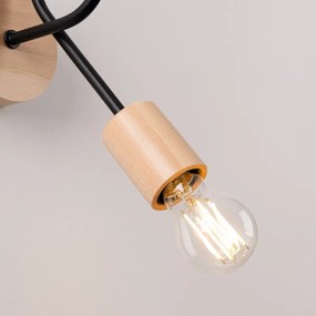 Φωτιστικό τοίχου EMBER / χάλυβας/ξύλο 1xmax 15W LED