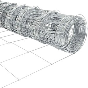 vidaXL Περίφραξη αγρού Ασημί 50 x 1,4 μ Γαλβανισμένος χάλυβας