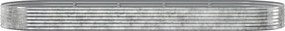 vidaXL Ζαρντινιέρα Ασημί 450x140x36 εκ. Γαλβανισμένος χάλυβας