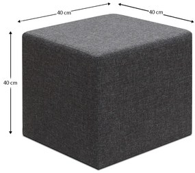 Σκαμπώ Linda Megapap υφασμάτινο χρώμα ανθρακί 40x40x40εκ. - GP043-0103,1