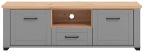 Έπιπλο Τηλεόρασης Valencia TV 150 Γκρί Γραφίτης - Artisan Oak - Γκρί Μάτ 147x41x47,5 εκ. 147x41x47.5 εκ.