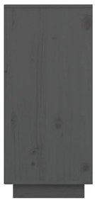 Ντουλάπι Γκρι 60 x 34 x 75 εκ. από Μασίφ Ξύλο Πεύκου - Γκρι