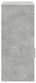 vidaXL Ραφιέρα με Ντουλάπια Γκρι Σκυροδέμ. 56,5x39x90 εκ. Επεξ. Ξύλο