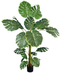 Τεχνητό Δέντρο Monstera 20007 Φ120x160cm Green-Brown Globostar Πολυαιθυλένιο,Ύφασμα