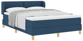 vidaXL Κρεβάτι με εύκαμπτο στρώμα  - Μπλε, 160x200 εκ, Υφασμάτινο