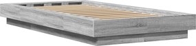 vidaXL Κρεβάτι δαπέδου Γκρι Sonoma 80 x 210 cm Επεξεργασμένο Ξύλο