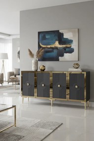 Stewehome πολυλειτουργική κονσόλα ντουλάπι για καφέ και βάση τηλεόρασης 150x32x75 cm
