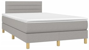 ΚΡΕΒΑΤΙ BOXSPRING ΜΕ ΣΤΡΩΜΑ ΑΝΟΙΧΤΟ ΓΚΡΙ 120X190 ΕΚ. ΥΦΑΣΜΑΤΙΝΟ 3269779