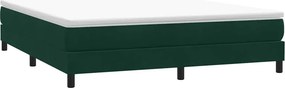 vidaXL Κρεβάτι Boxspring χωρίς Στρώμα Σκούρο Πράσινο 180x210εκ.