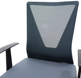 Καρέκλα γραφείου διευθυντή Ghost pakoworld με ύφασμα mesh χρώμα μαύρο - γκρι - Ύφασμα - 069-000008
