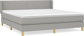 vidaXL Κρεβάτι Boxspring με Στρώμα Αν. Πράσινο 160x200εκ Υφασμάτινο