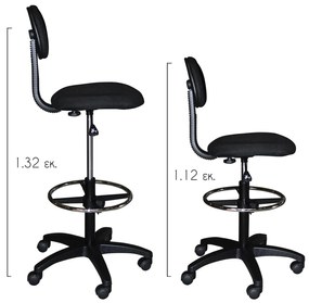 ΚΑΡΕΚΛΑ ΓΡΑΦΕΙΟΥ VEGAR HM1043.01 ΜΕ ΥΠΟΠΟΔΙΟ-ΥΠΕΡΥΨΩΜΕΝΗ-ΜΑΥΡΗ 45Χ42Χ132Y