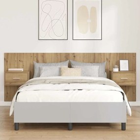 vidaXL Κεφαλή κρεβατιού με κομοδίνο με συρτάρι 3 pcs Artisan Oak