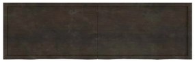 vidaXL Πάγκος Μπάνιου Σκούρο Καφέ 200x60x(2-6) εκ. Επεξεργ. Μασίφ Ξύλο