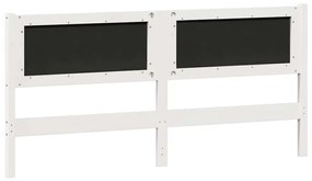 vidaXL Κεφαλάρι Άλλο Λευκό και ανοιχτό γκρι 180 cm Μασίφ ξύλο πεύκου